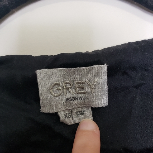 Jason Wu piped silk charmeuse blouse in black xs - Picture 5 of 7